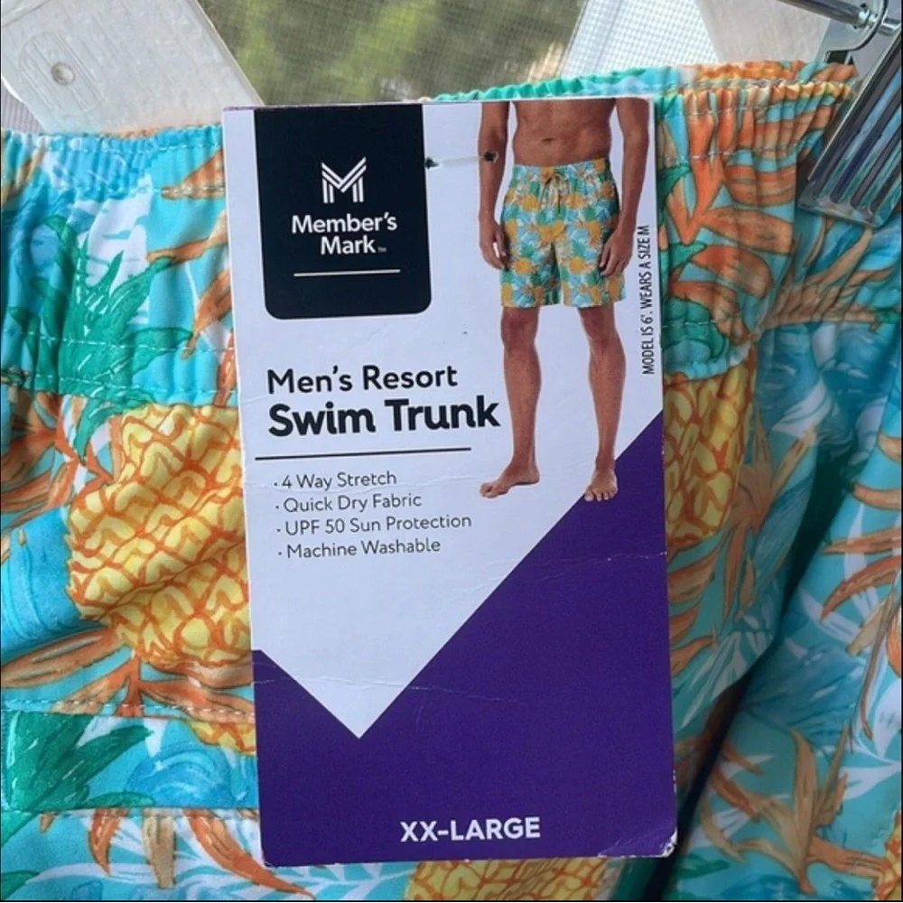 Member’s Mark ‘Pineapple Bloom’ Swim Trunks